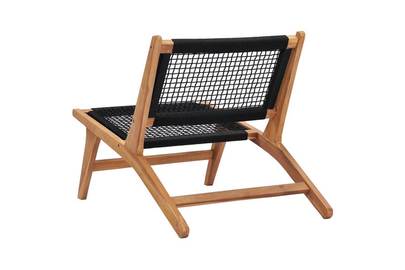 Solseng med fotstøtte heltre teak tre og tau - Brun - Hagemøbler - Stoler & Lenestoler - Spisestoler & hagestoler utendørs