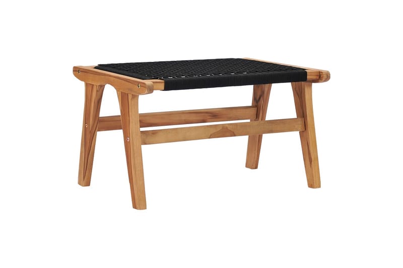 Solseng med fotstøtte heltre teak tre og tau - Brun - Hagemøbler - Stoler & Lenestoler - Spisestoler & hagestoler utendørs