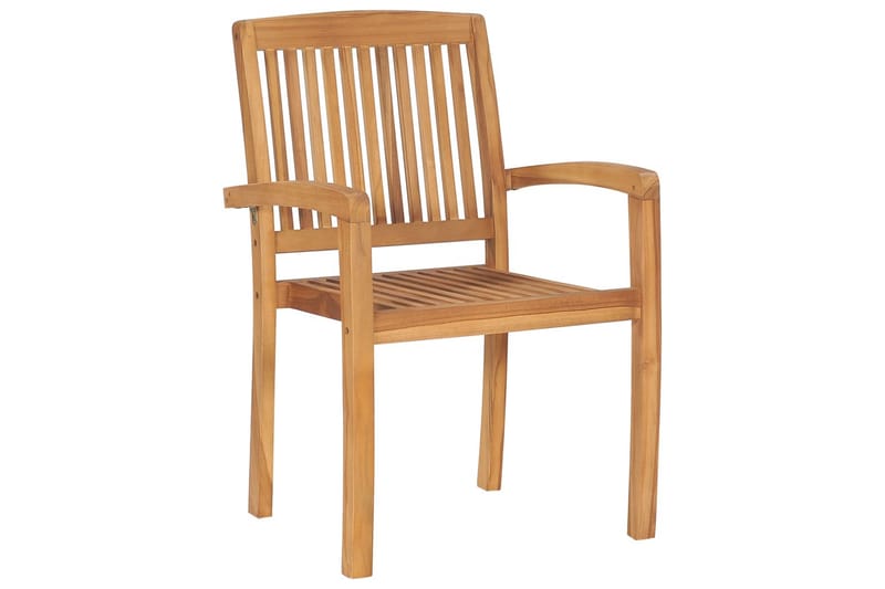 Stablebare hagestoler 6 stk heltre teak - Brun - Hagemøbler - Stoler & Lenestoler - Spisestoler & hagestoler utendørs