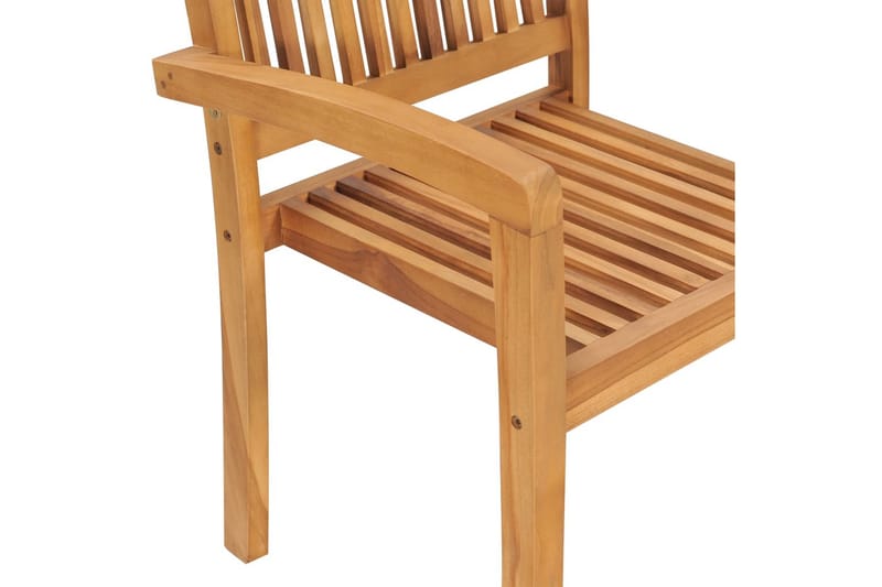 Stablebare hagestoler 6 stk heltre teak - Brun - Hagemøbler - Stoler & Lenestoler - Spisestoler & hagestoler utendørs