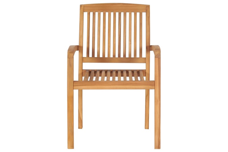 Stablebare hagestoler 6 stk heltre teak - Brun - Hagemøbler - Stoler & Lenestoler - Spisestoler & hagestoler utendørs