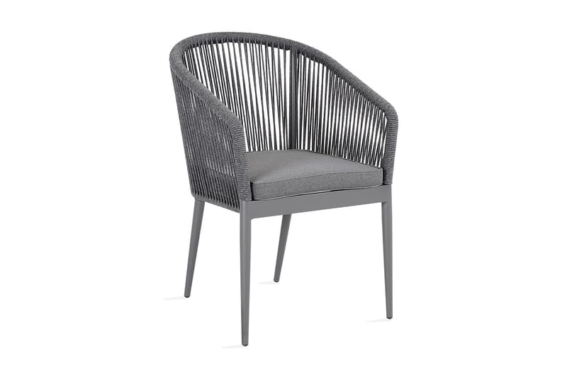 Stol ECCO 57x65xH81cm grå/aluminium - Hagemøbler - Stoler & Lenestoler - Spisestoler & hagestoler utendørs
