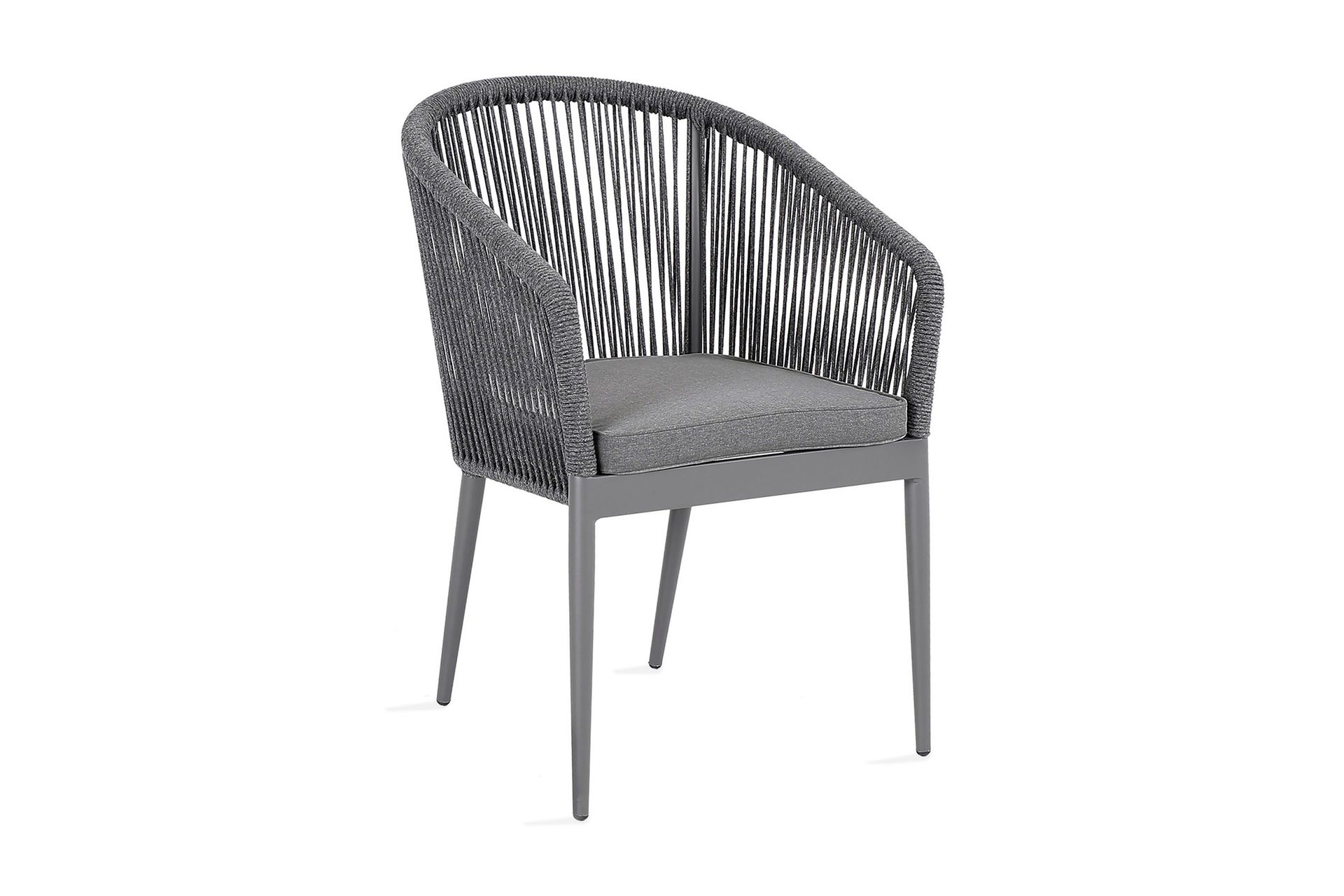 Stol ECCO 57x65xH81cm grå/aluminium -