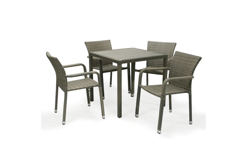 Stol LARACHE 57x61xH83 grå - Spisestoler & hagestoler utendørs - Balkongstoler