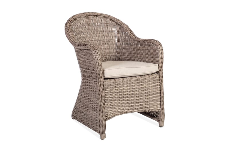 Stol TOSCANA med pute 60x69xH86 farge: grå beige - Hagemøbler - Stoler & Lenestoler - Spisestoler & hagestoler utendørs