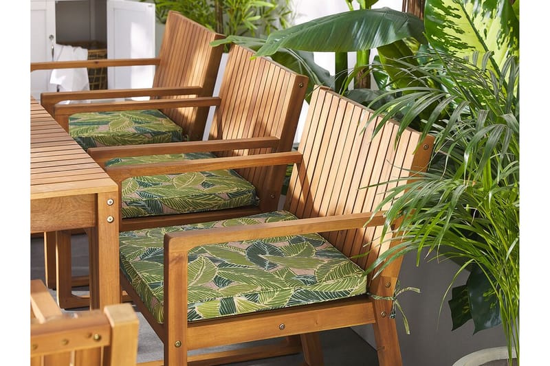 Torared Stol med Pute - Grønn/Akacia - Spisestoler & hagestoler utendørs