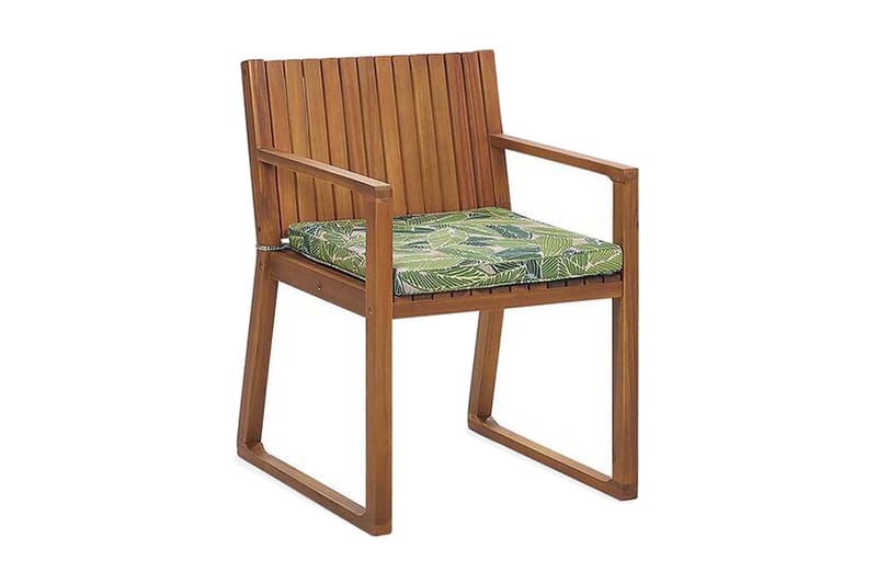 Torared Stol med Pute - Grønn/Akacia - Spisestoler & hagestoler utendørs
