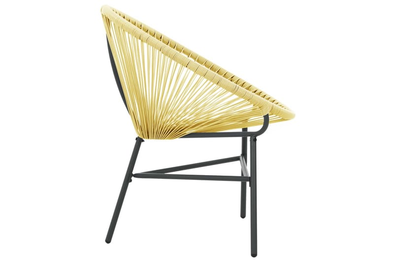 Trådstol utendørs polyrotting beige - Beige - Spisestoler & hagestoler utendørs - Balkongstoler