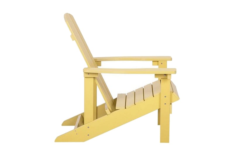 Tredgårdsstol med Fotskammel gul ADIRONDACK - Gul - Hagemøbler - Stoler & Lenestoler - Solstoler - Dekkstol