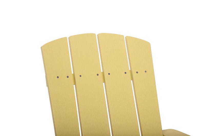 Tredgårdsstol med Fotskammel gul ADIRONDACK - Gul - Hagemøbler - Stoler & Lenestoler - Solstoler - Dekkstol