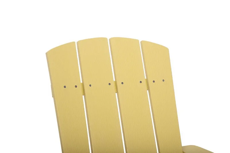 Tredgårdsstol med Fotskammel gul ADIRONDACK - Gul - Hagemøbler - Stoler & Lenestoler - Solstoler - Dekkstol