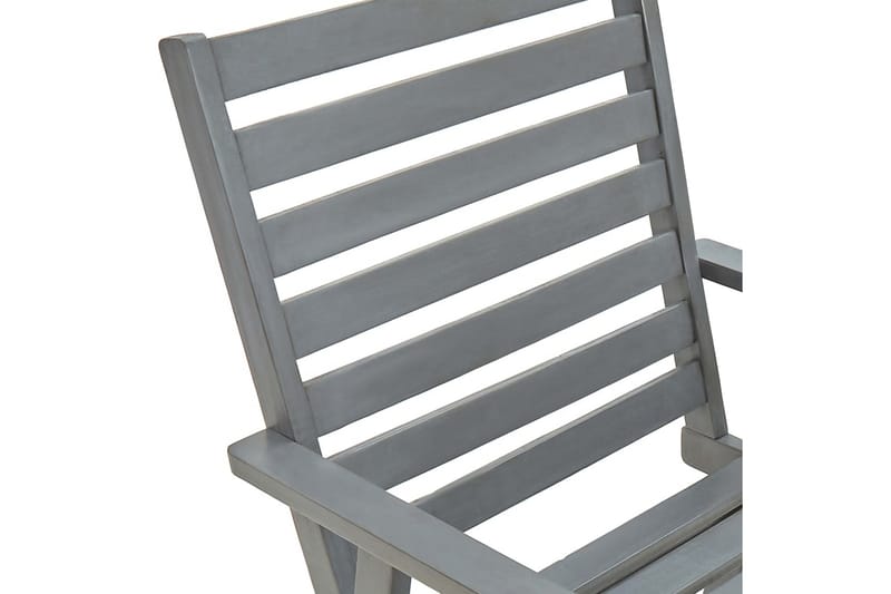 Utendørs spisestoler 4 stk grå heltre akasie - Grå - Spisestoler & hagestoler utendørs - Balkongstoler