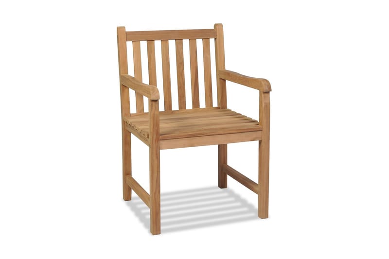 Utestoler 2 stk heltre teak - Teak - Hagemøbler - Stoler & Lenestoler - Spisestoler & hagestoler utendørs