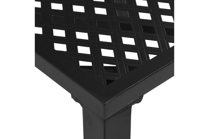 Utestoler 4 stk nettingdesign stål svart - Spisestoler & hagestoler utendørs - Balkongstoler