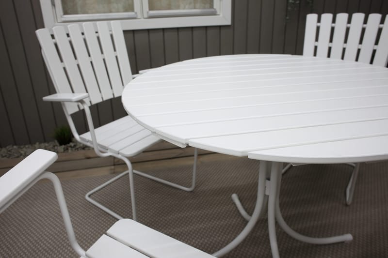 Vaxholm Karmstol Hvit - KWA - Hagemøbler - Stoler & Lenestoler - Spisestoler & hagestoler utendørs