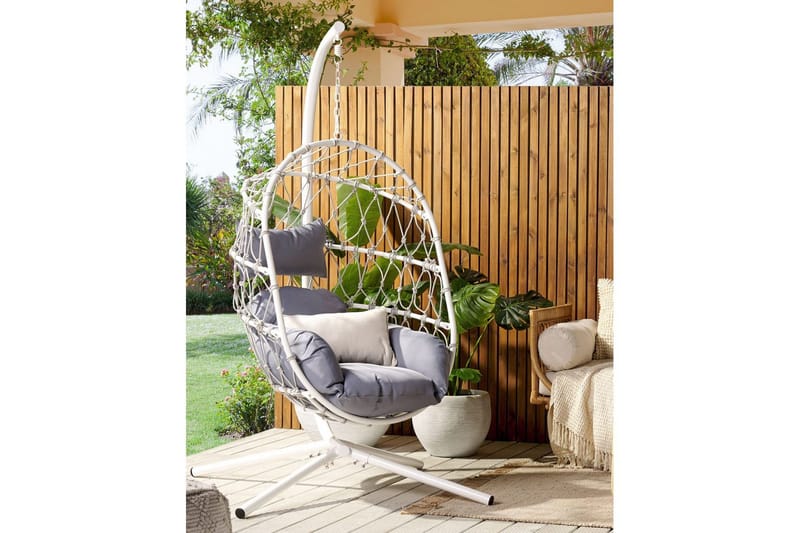 Hengestol Adria - Hvit, Grå - Hagemøbler - Stoler & Lenestoler - Hengestoler