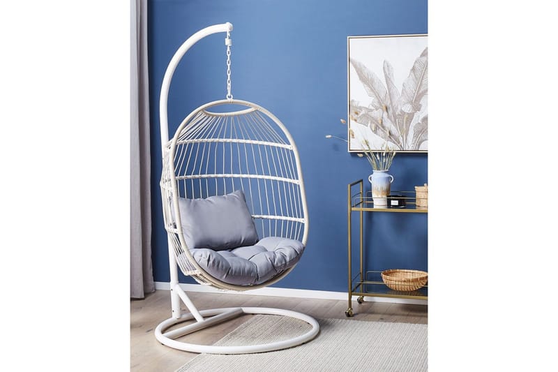 Hengestol Alba - Hvit, Grå - Hagemøbler - Stoler & Lenestoler - Hengestoler