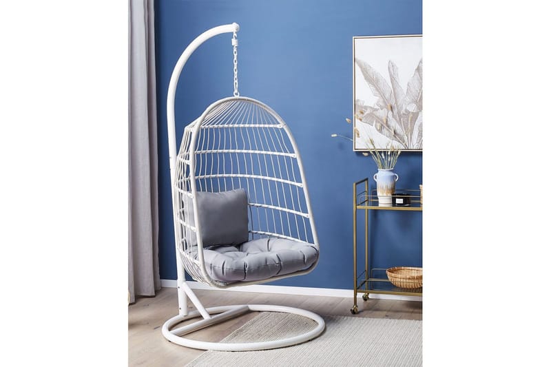 Hengestol Allera - Hvit, Grå - Hagemøbler - Stoler & Lenestoler - Hengestoler