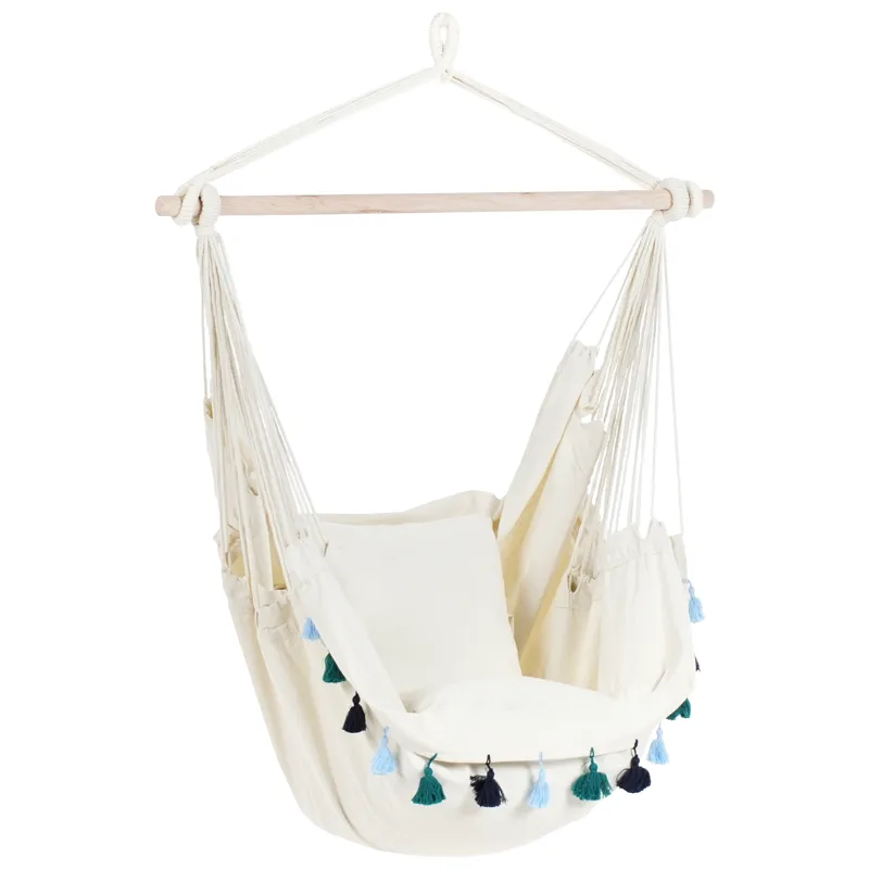 Hengestol utendørs Varena Bomull, Beige/Blå