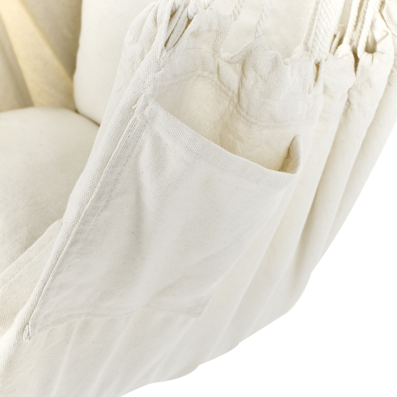 Hengestol utendørs Varena Bomull - Beige/Blå - Hagemøbler - Stoler & Lenestoler - Hengestoler