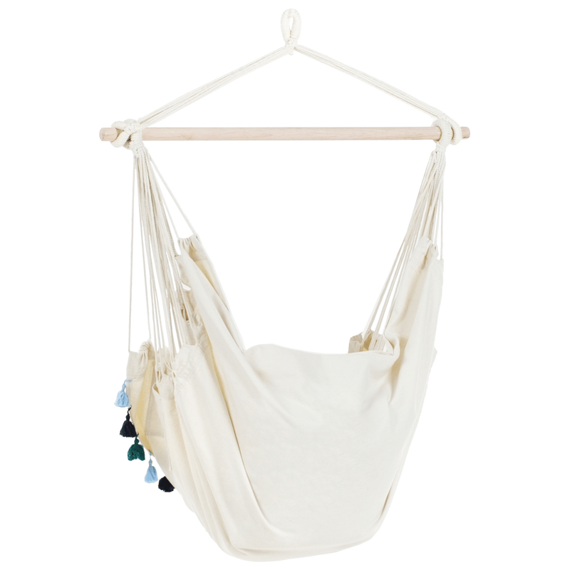 Hengestol utendørs Varena Bomull - Beige/Blå - Hagemøbler - Stoler & Lenestoler - Hengestoler