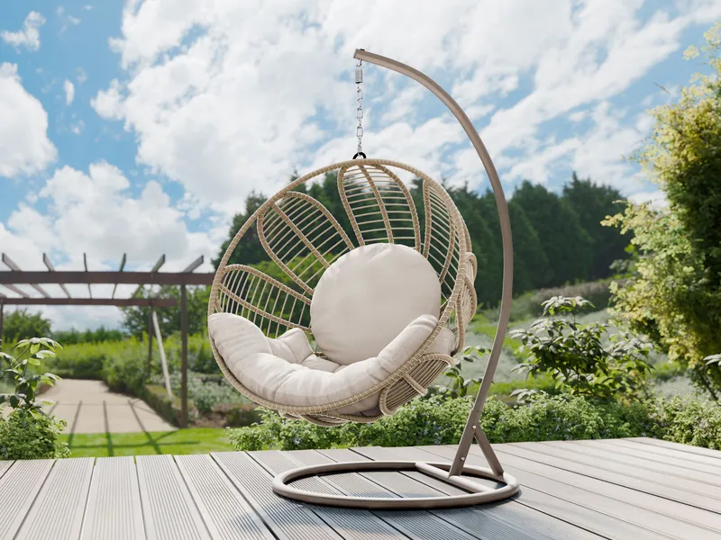 Bravion Hengestol utendørs - beige - Hagemøbler - Stoler & Lenestoler - Hengestoler - Hengestol med stativ