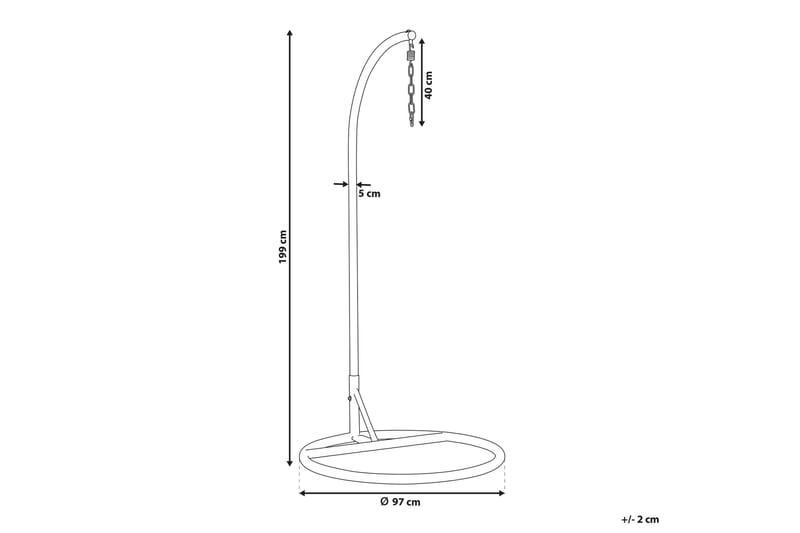 Caponetto Stativ til Hengestol - Svart - Hagemøbler - Stoler & Lenestoler - Hengestoler