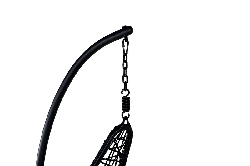 Edinburgh Hengestol med Pute - Svart - Hagemøbler - Stoler & Lenestoler - Hengestoler - Hengestol med stativ