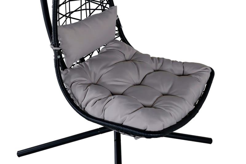 Edinburgh Hengestol med Pute - Svart - Hagemøbler - Stoler & Lenestoler - Hengestoler - Hengestol med stativ