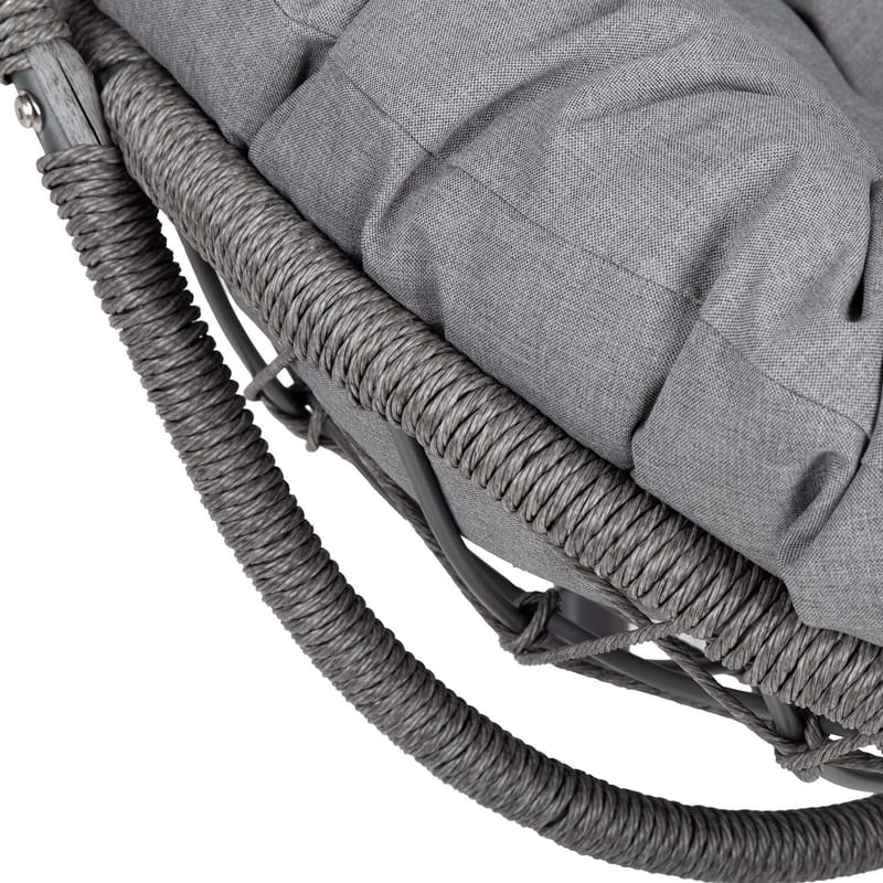 Hengestol HOME4YOU Amara 134x134x196 cm mørkegrå - mørkegrå - Hagemøbler - Stoler & Lenestoler - Hengestoler - Hengestol med stativ