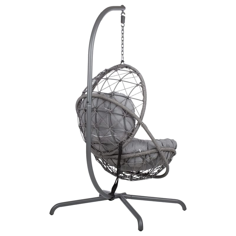 Hengestol HOME4YOU Amara 134x134x196 cm mørkegrå - mørkegrå - Hagemøbler - Stoler & Lenestoler - Hengestoler - Hengestol med stativ