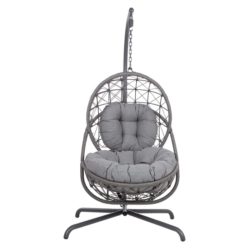 Hengestol HOME4YOU Amara 134x134x196 cm mørkegrå - mørkegrå - Hagemøbler - Stoler & Lenestoler - Hengestoler - Hengestol med stativ