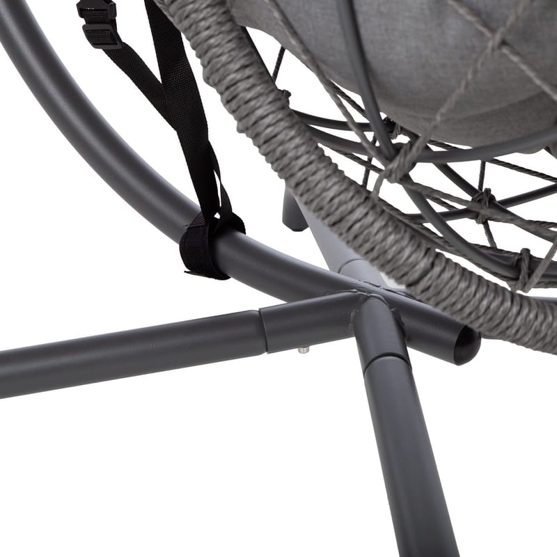 Hengestol HOME4YOU Amara 134x134x196 cm mørkegrå - mørkegrå - Hagemøbler - Stoler & Lenestoler - Hengestoler - Hengestol med stativ