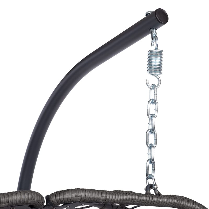 Hengestol HOME4YOU Finse 2-seter 142x106x194 cm mørkegrå - mørkegrå - Hagemøbler - Stoler & Lenestoler - Hengestoler - Hengestol med stativ