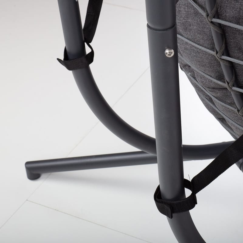 Hengestol HOME4YOU Finse 2-seter 142x106x194 cm mørkegrå - mørkegrå - Hagemøbler - Stoler & Lenestoler - Hengestoler - Hengestol med stativ