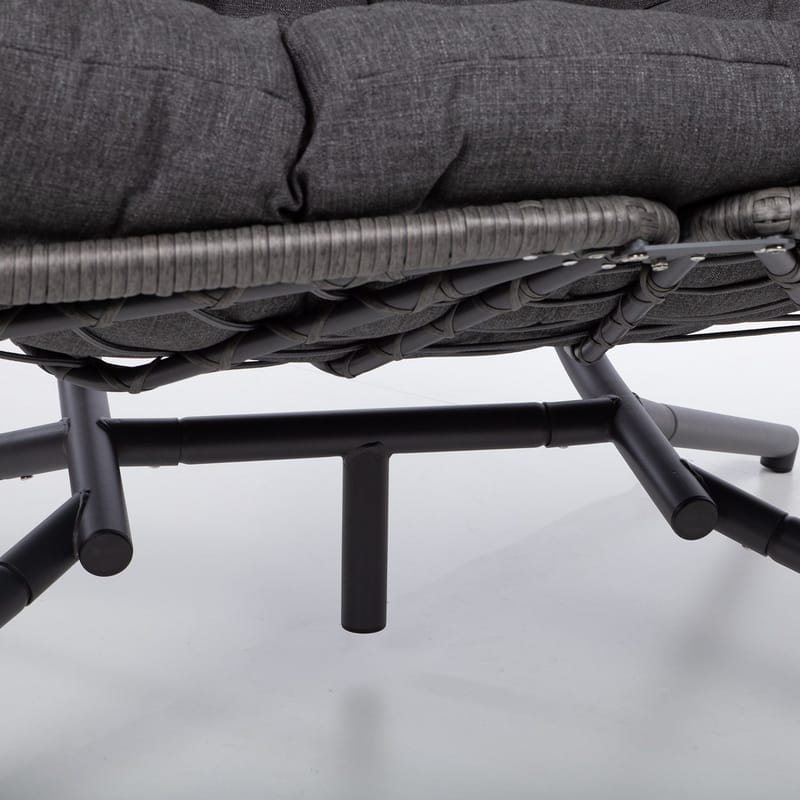 Hengestol HOME4YOU Finse 2-seter 142x106x194 cm mørkegrå - mørkegrå - Hagemøbler - Stoler & Lenestoler - Hengestoler - Hengestol med stativ