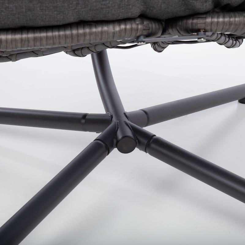 Hengestol HOME4YOU Granvin 90x114x186 cm mørkegrå - mørkegrå - Hagemøbler - Stoler & Lenestoler - Hengestoler - Hengestol med stativ