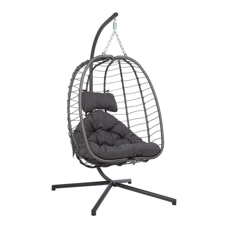 Hengestol HOME4YOU Granvin 90x114x186 cm mørkegrå, mørkegrå