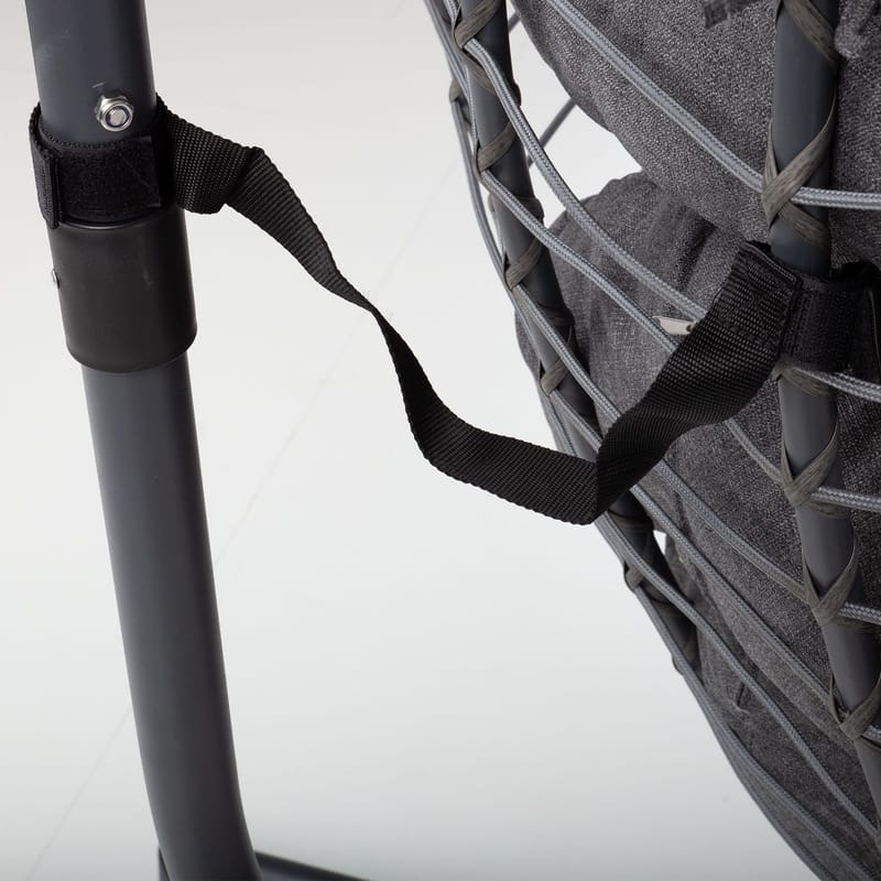 Hengestol HOME4YOU Granvin 90x114x186 cm mørkegrå - mørkegrå - Hagemøbler - Stoler & Lenestoler - Hengestoler - Hengestol med stativ