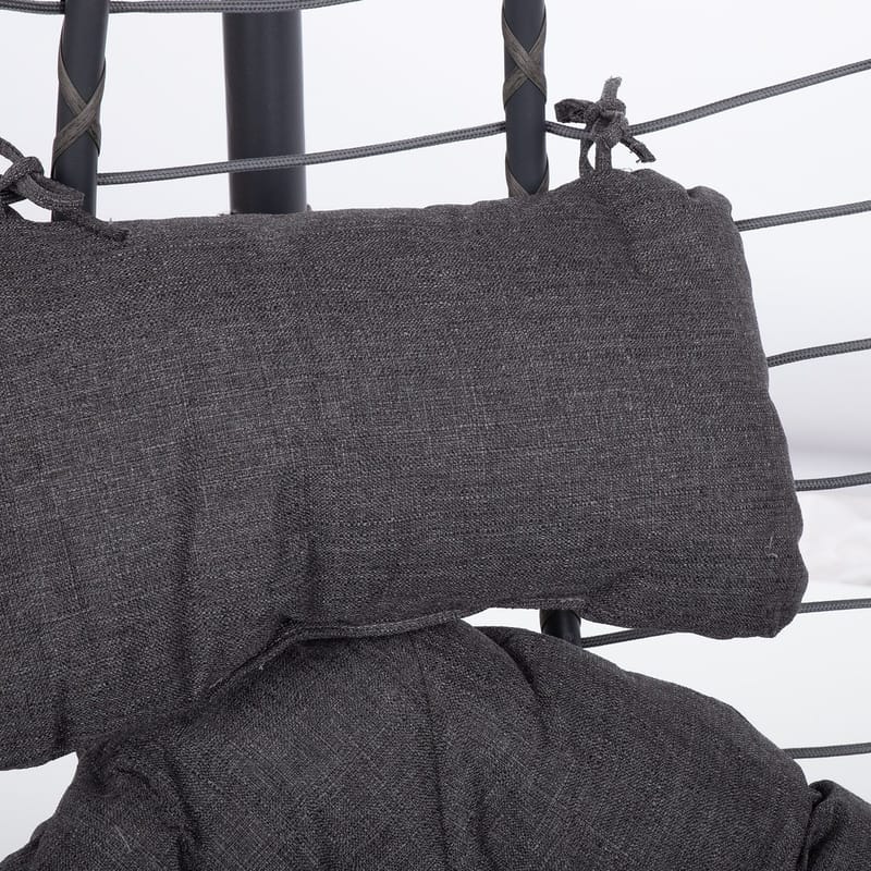 Hengestol HOME4YOU Granvin 90x114x186 cm mørkegrå - mørkegrå - Hagemøbler - Stoler & Lenestoler - Hengestoler - Hengestol med stativ