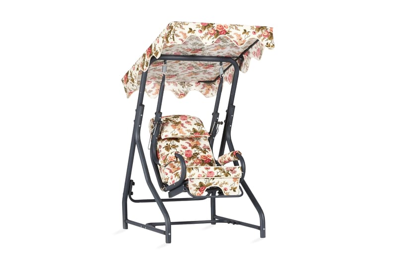 Casula Hengestol med Tak, Grå/Blomstrete