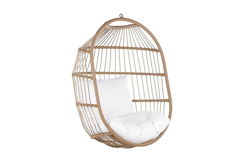 Hengestol med stativ kunstrotting beige ALBA - Tre / Natur - Hagemøbler - Stoler & Lenestoler - Hengestoler