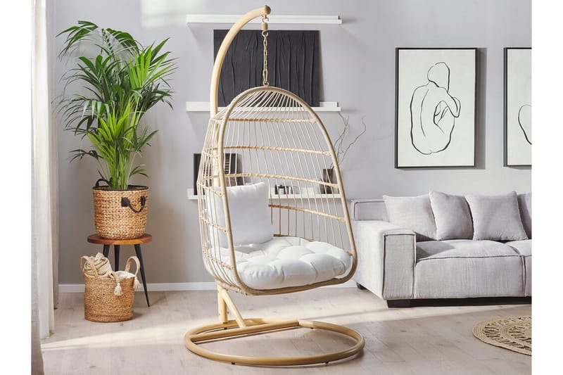 Hengestol med Stativ tau beige ALL - Tre / Natur - Hagemøbler - Stoler & Lenestoler - Hengestoler