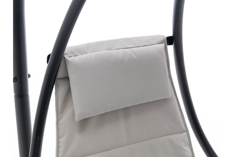 Hengestol Utendørs – Hengestol – Hengestol med stativ og tak for balkong og uteplass - Svart|Grå - Hagemøbler - Stoler & Lenestoler - Hengestoler