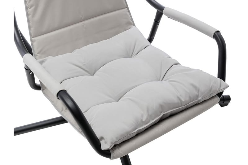 Hengestol Utendørs – Hengestol – Hengestol med stativ og tak for balkong og uteplass - Svart|Grå - Hagemøbler - Stoler & Lenestoler - Hengestoler