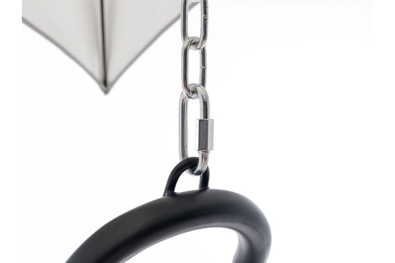 Hengestol Utendørs – Hengestol – Hengestol med stativ og tak for balkong og uteplass - Svart|Grå - Hagemøbler - Stoler & Lenestoler - Hengestoler