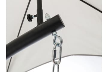 Hengestol Utendørs – Hengestol – Hengestol med stativ og tak for balkong og uteplass - Svart|Grå - Hagemøbler - Stoler & Lenestoler - Hengestoler