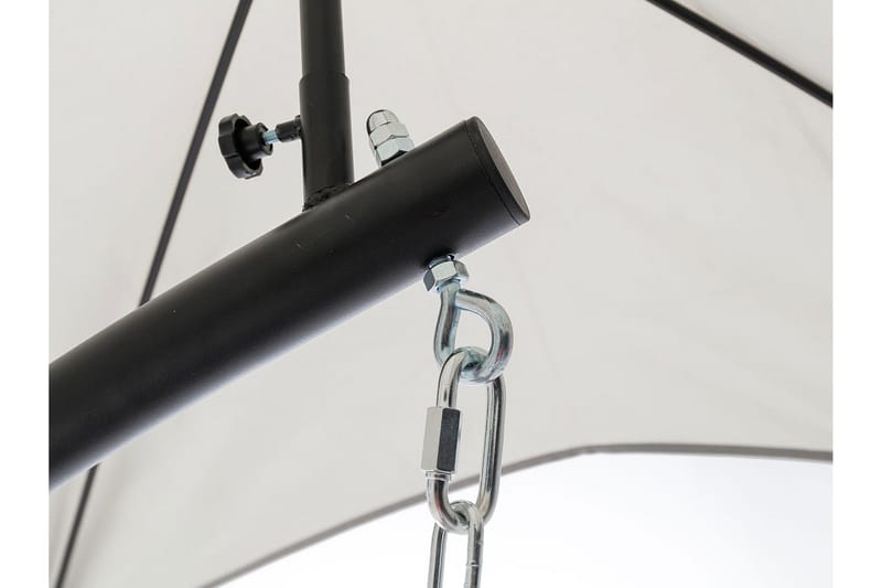 Hengestol Utendørs – Hengestol – Hengestol med stativ og tak for balkong og uteplass - Svart|Grå - Hagemøbler - Stoler & Lenestoler - Hengestoler