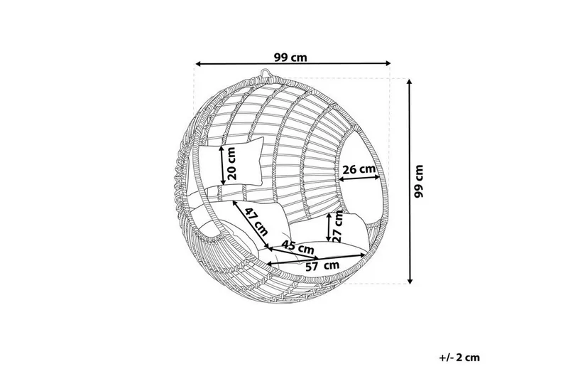 Hyvena Hengestol - Svart - Hagemøbler - Stoler & Lenestoler - Hengestoler