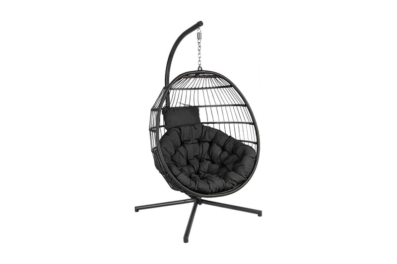 Lenestol WELS med puter 95x95x198cm grå - Hagemøbler - Stoler & Lenestoler - Hengestoler